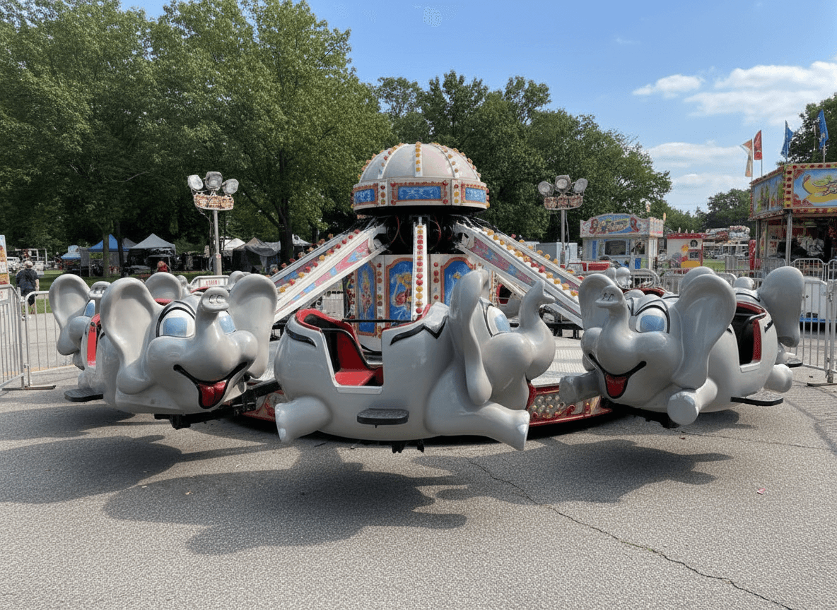 Flying Elephants in daylight — Billy G Amusements